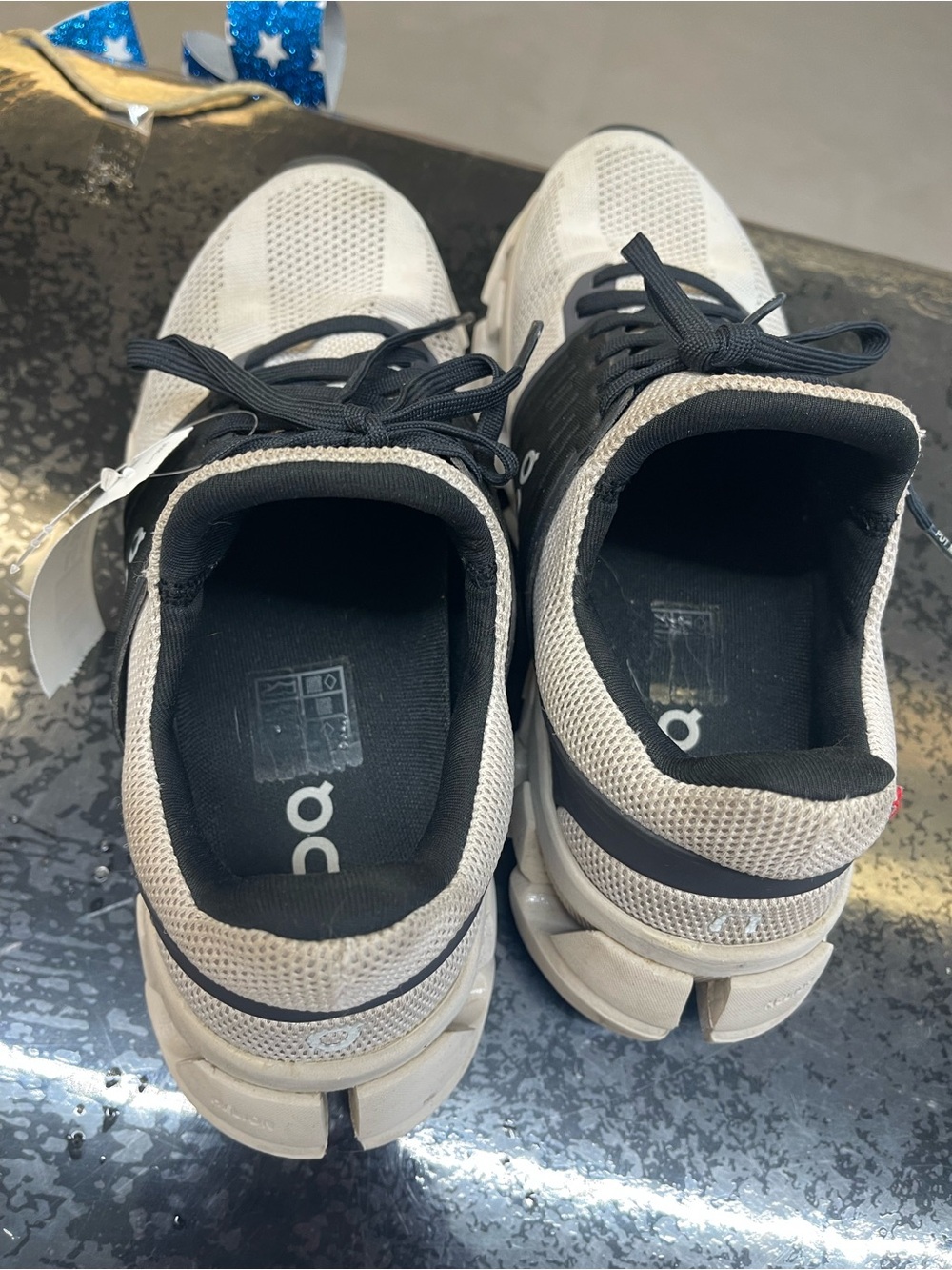 On Running Women's Cloud Sneakers in Light Gray and Black - Picture 7 of 12